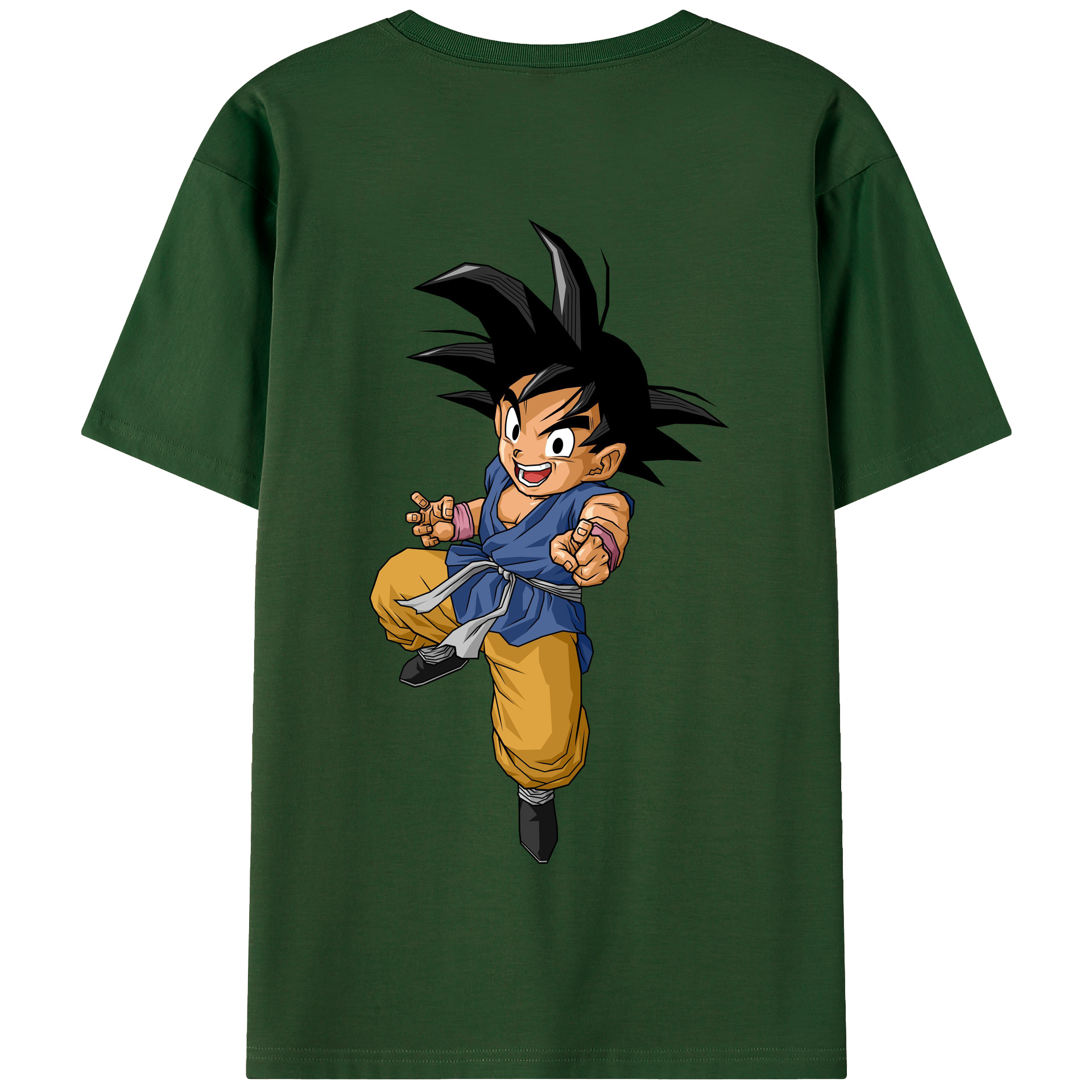 （画像用） ドラゴンボール 孫悟空（そん ごくう）Son Goku カカロット DRAGON BALL Kakarotto 綿100％半袖Tシャツ（背面プリント）